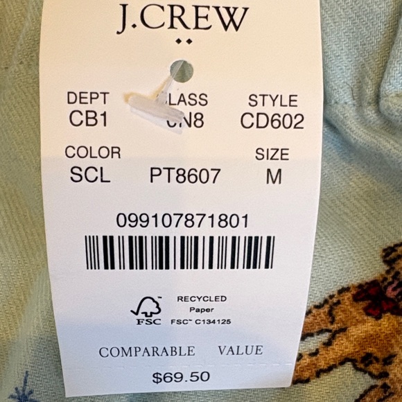 J. Crew Light Blue Pajama Labradoodle Pants - Picture 5 of 5